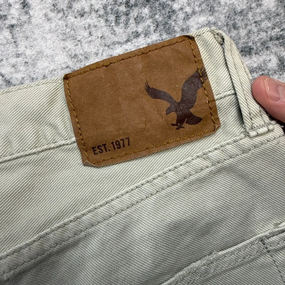 American Eagle Jeans Mens 32x30 Sand Beige‎ Slim Straight 5 Pocket Casual Y2K